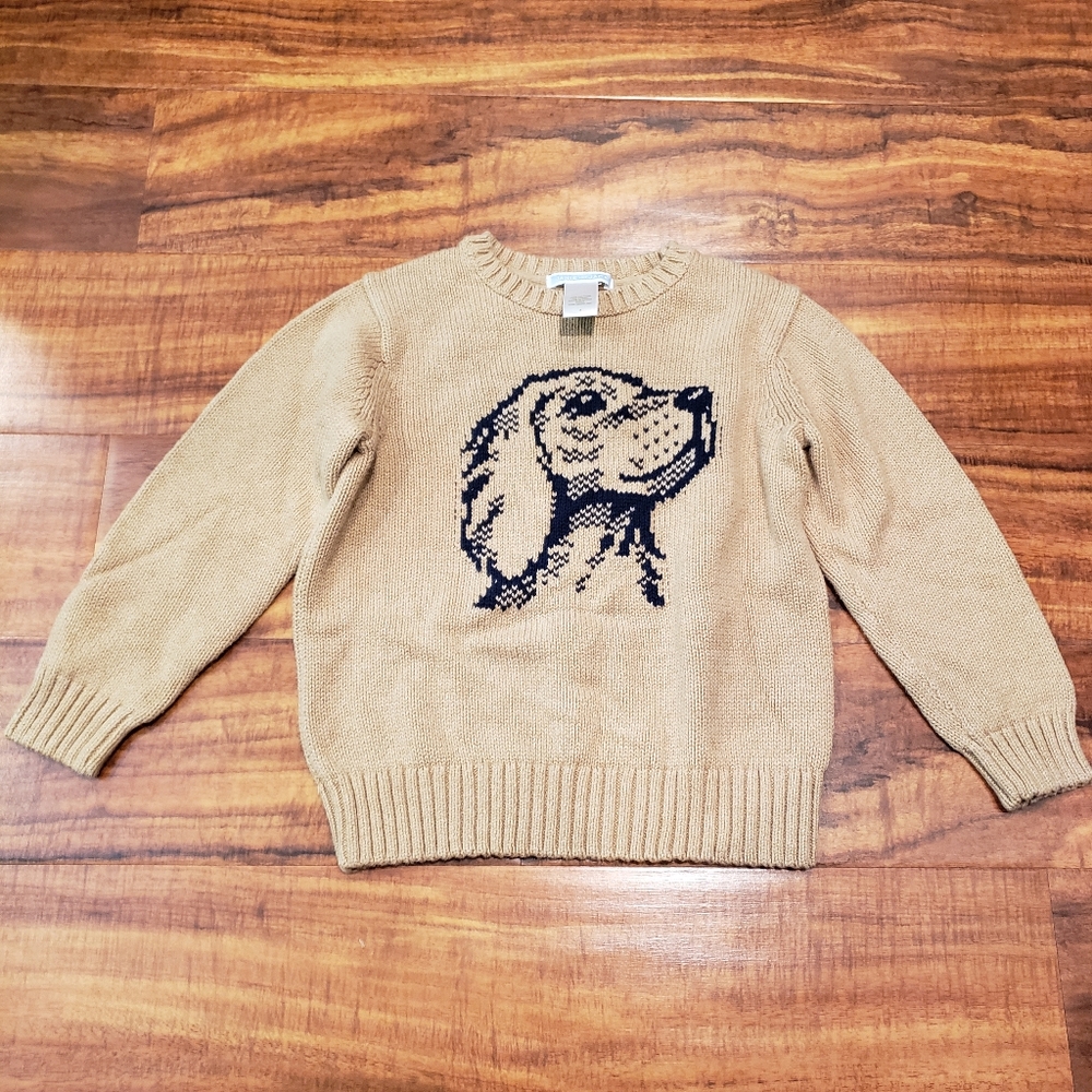 Janie and Jack NWT/EUC boys 4 dog intarsia sweater, plaid pants, plaid shirt - Picture 2 of 13